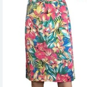 Loft Tropical Print Skirt